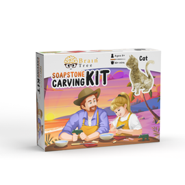 Cat Soapstone Carving Kit: Safe and Fun DIY Craft for Kids and Adults