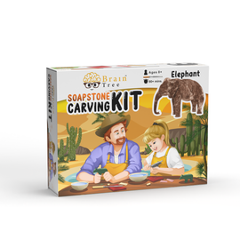 Elephant Soapstone Carving Kit: Safe and Fun DIY Craft for Kids and